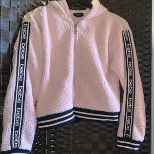 Bebe Pink Zipper Hoodie